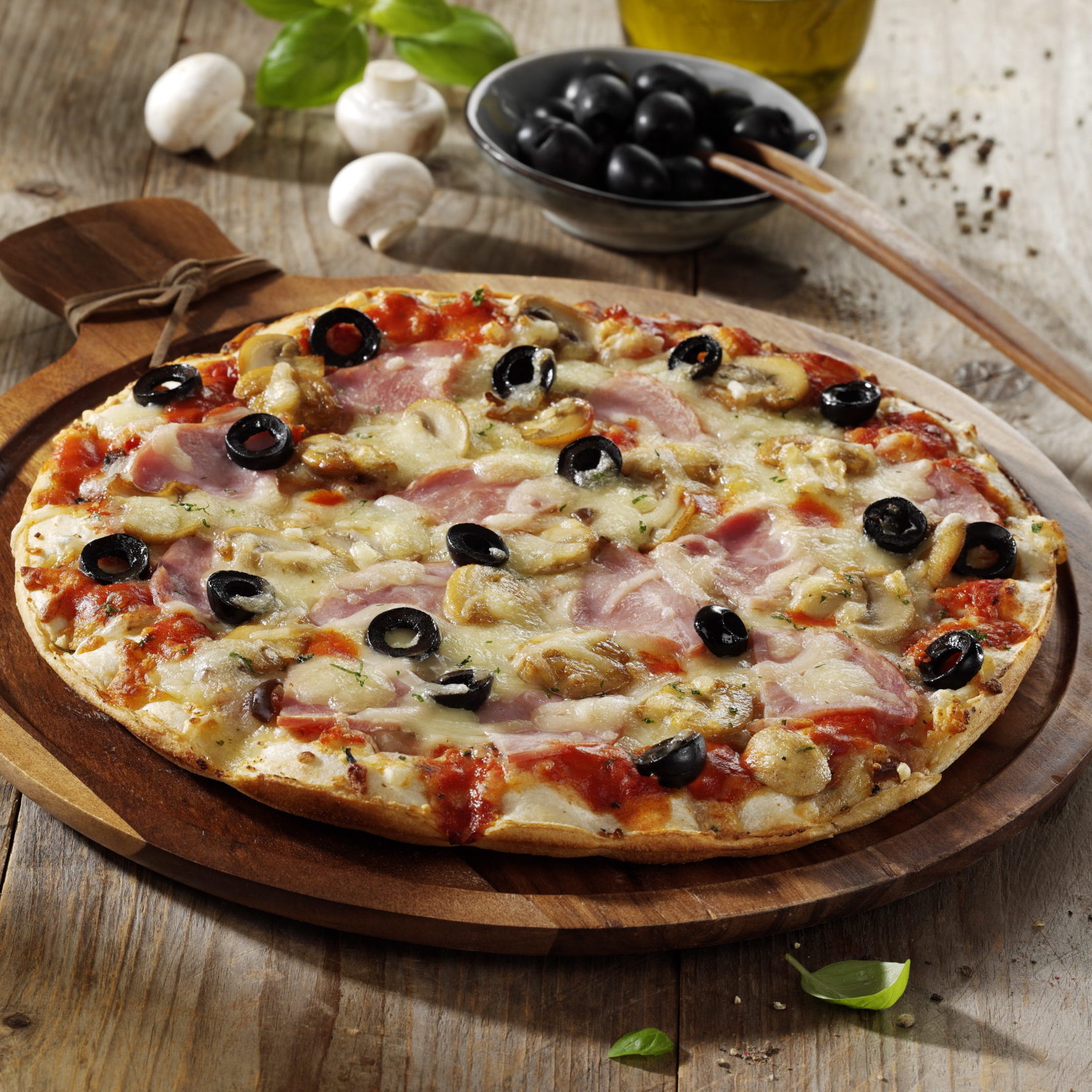 Knusper Pizza Schinken Champignon Online Bestellen Auf Heimfrost De Heimfrost Naturlich Gut